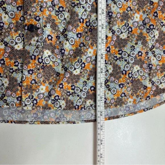 Thomas Dean Multicolored Floral Dress Shirt Mens 2XB Big Flip Cuff Long Sleeve - Picture 6 of 7